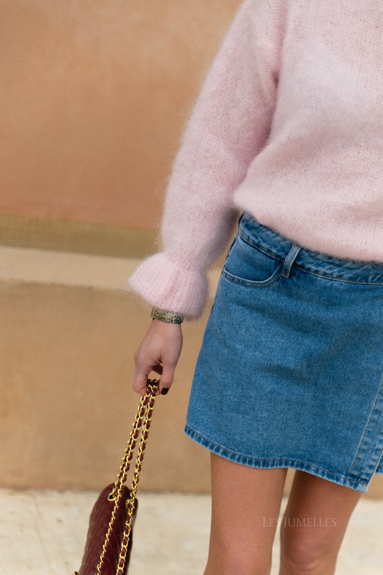 Clara mohair jumper baby pink