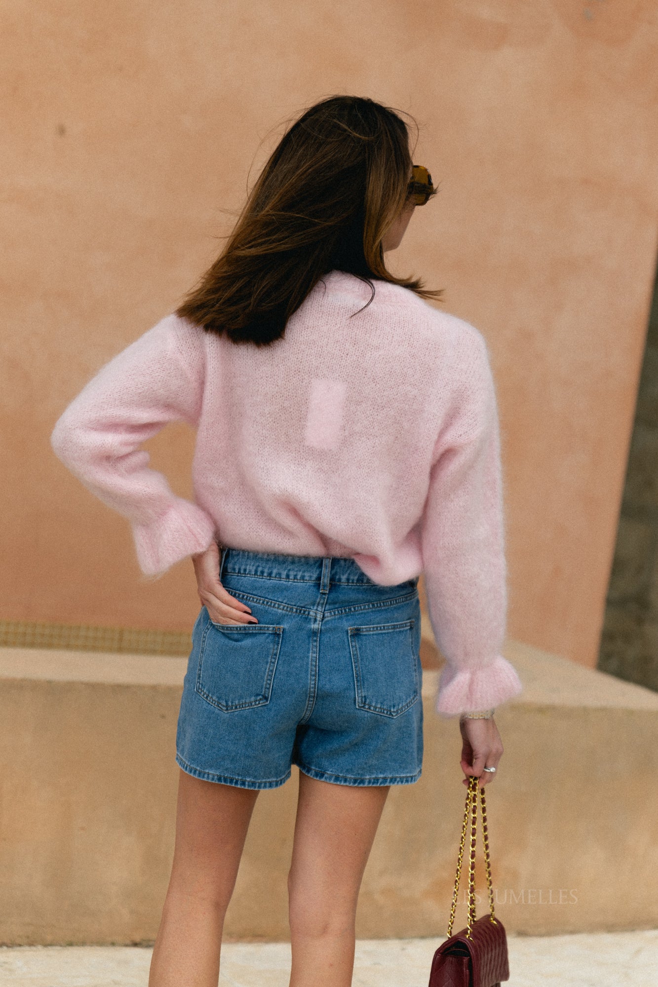 Clara mohair jumper baby pink