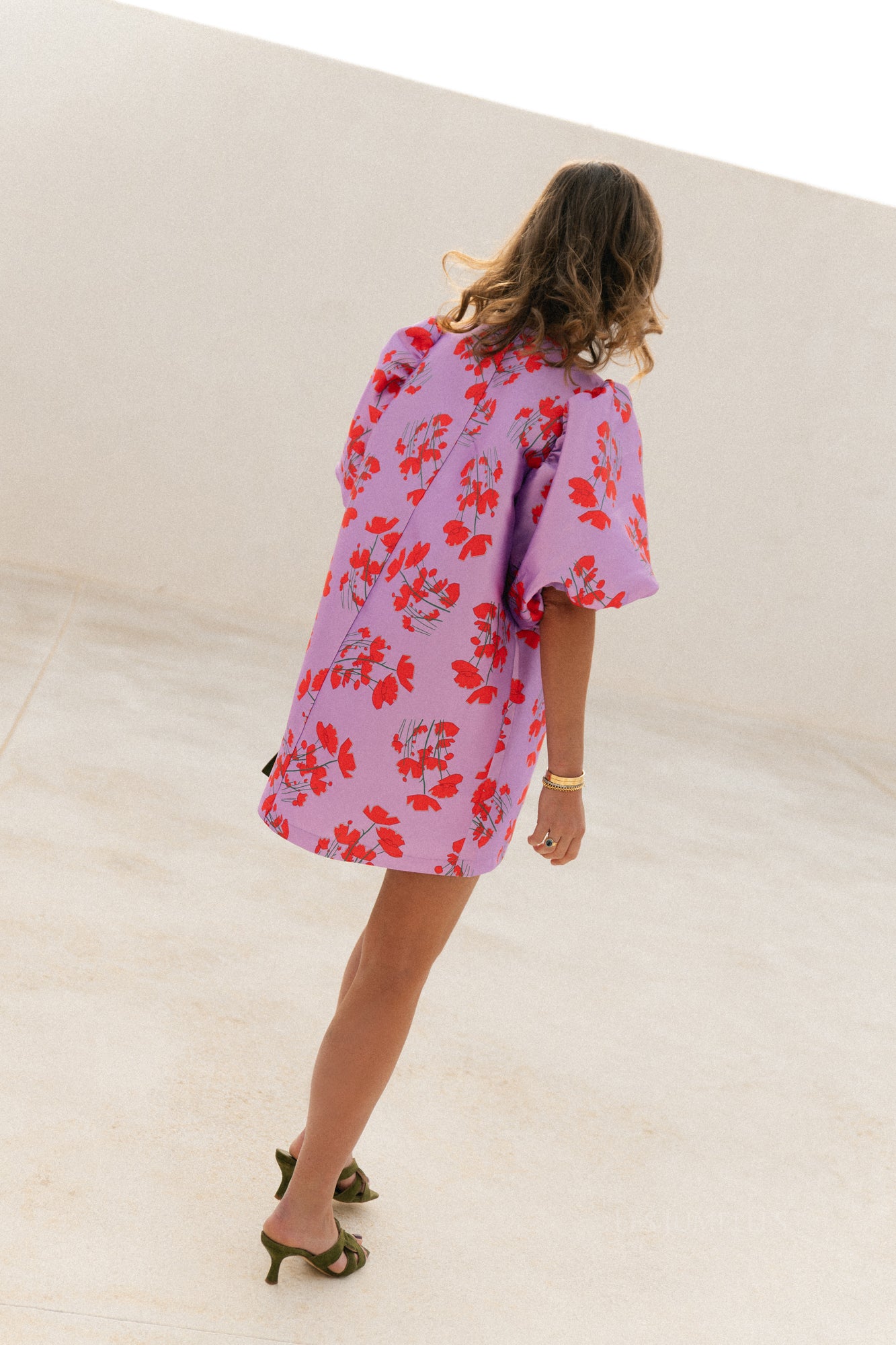 Charlotte dress viola print lilac