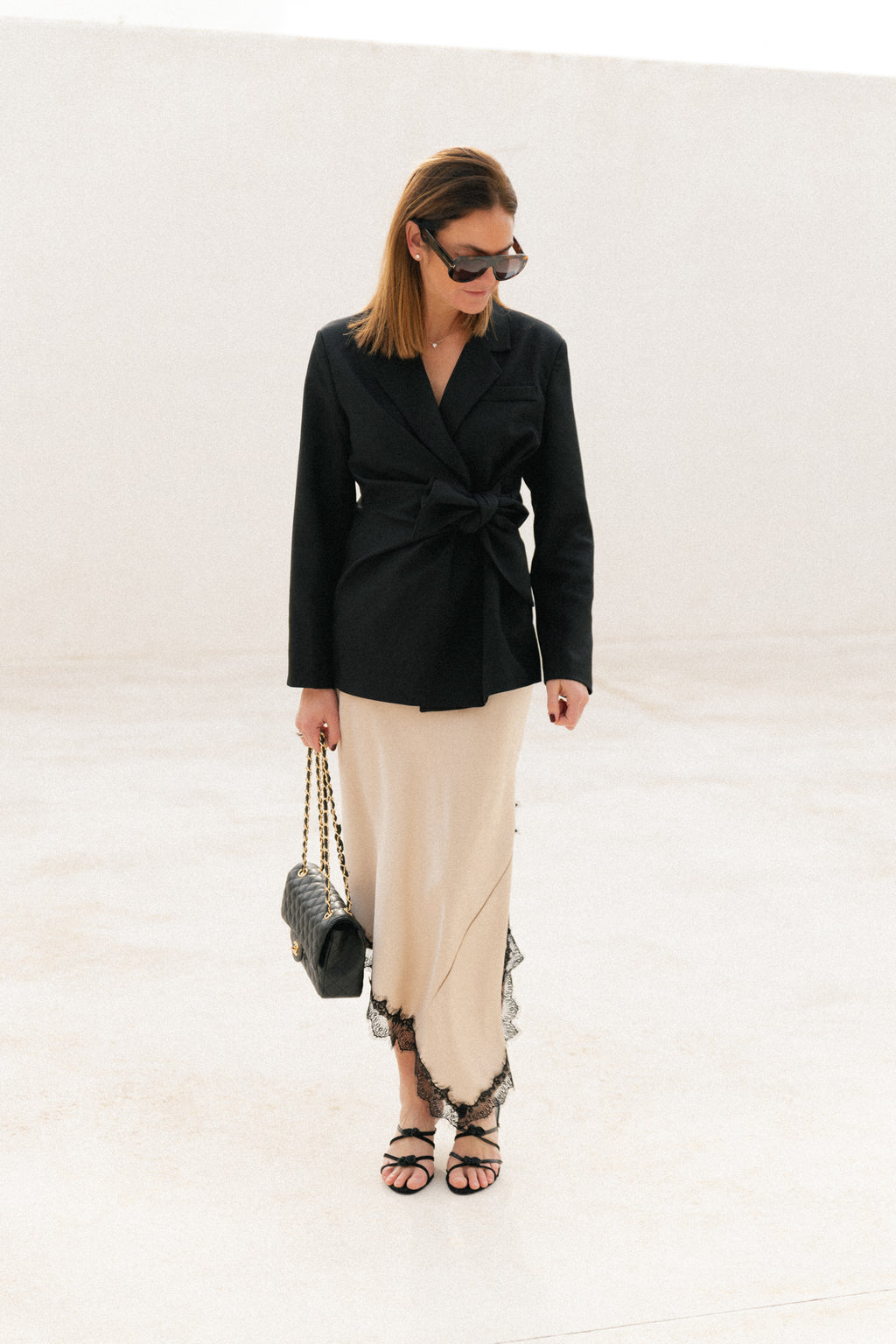 Blazer noir à nouer Nova