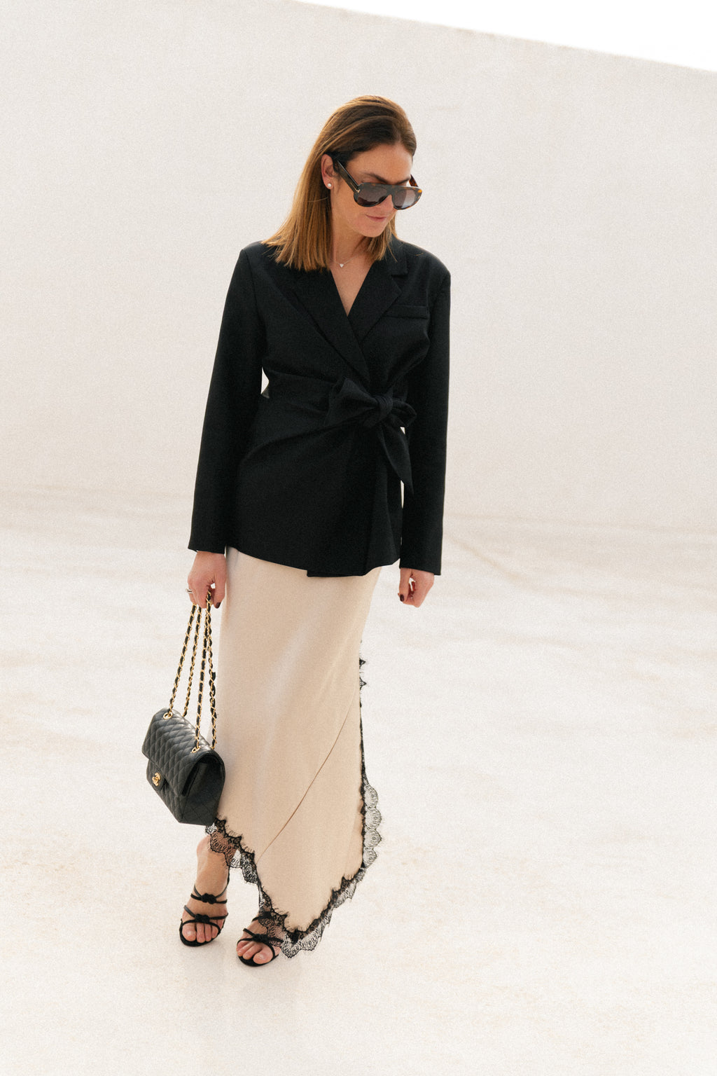 Blazer noir à nouer Nova