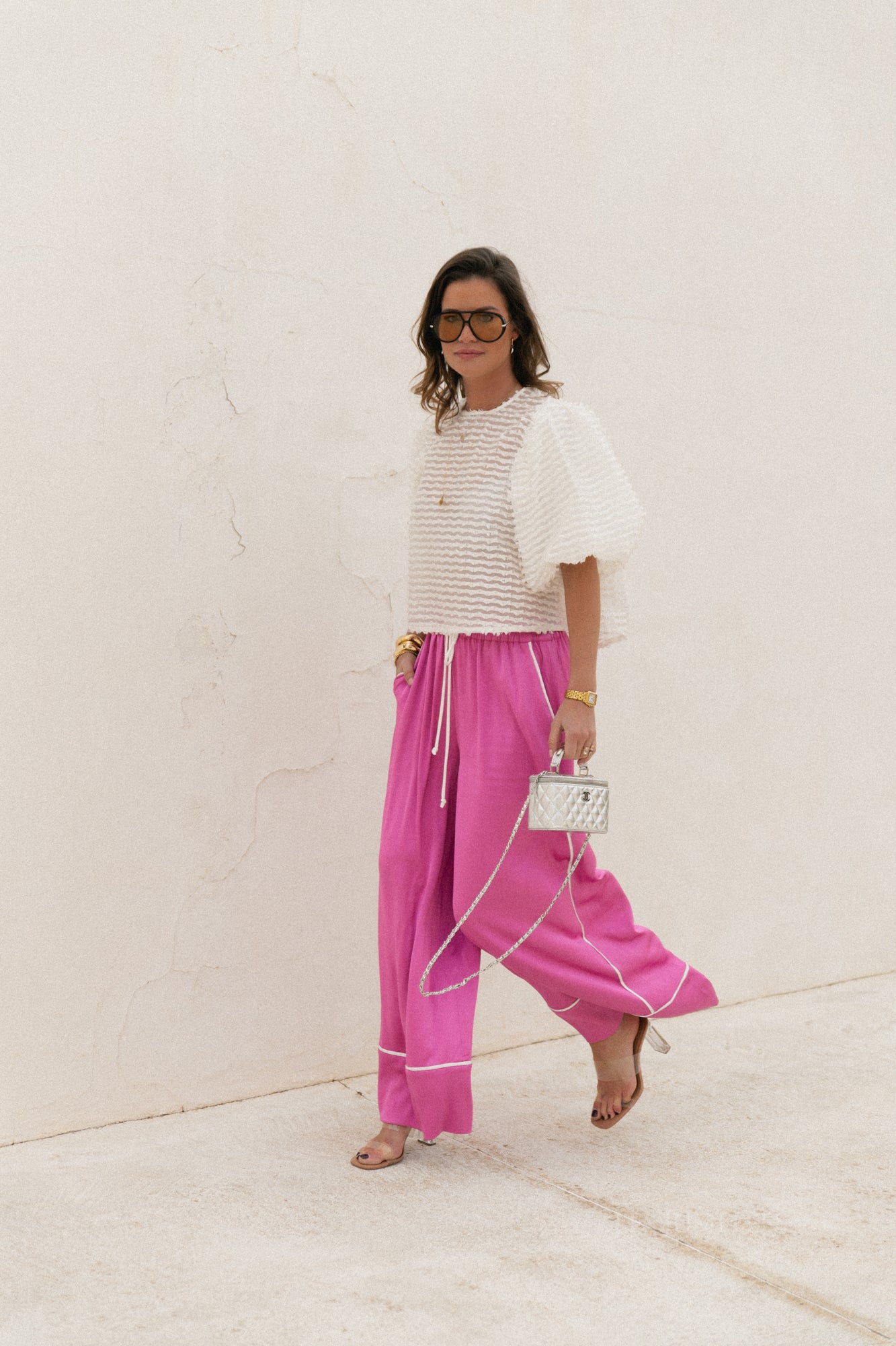 Avril wide leg trousers spring crocus