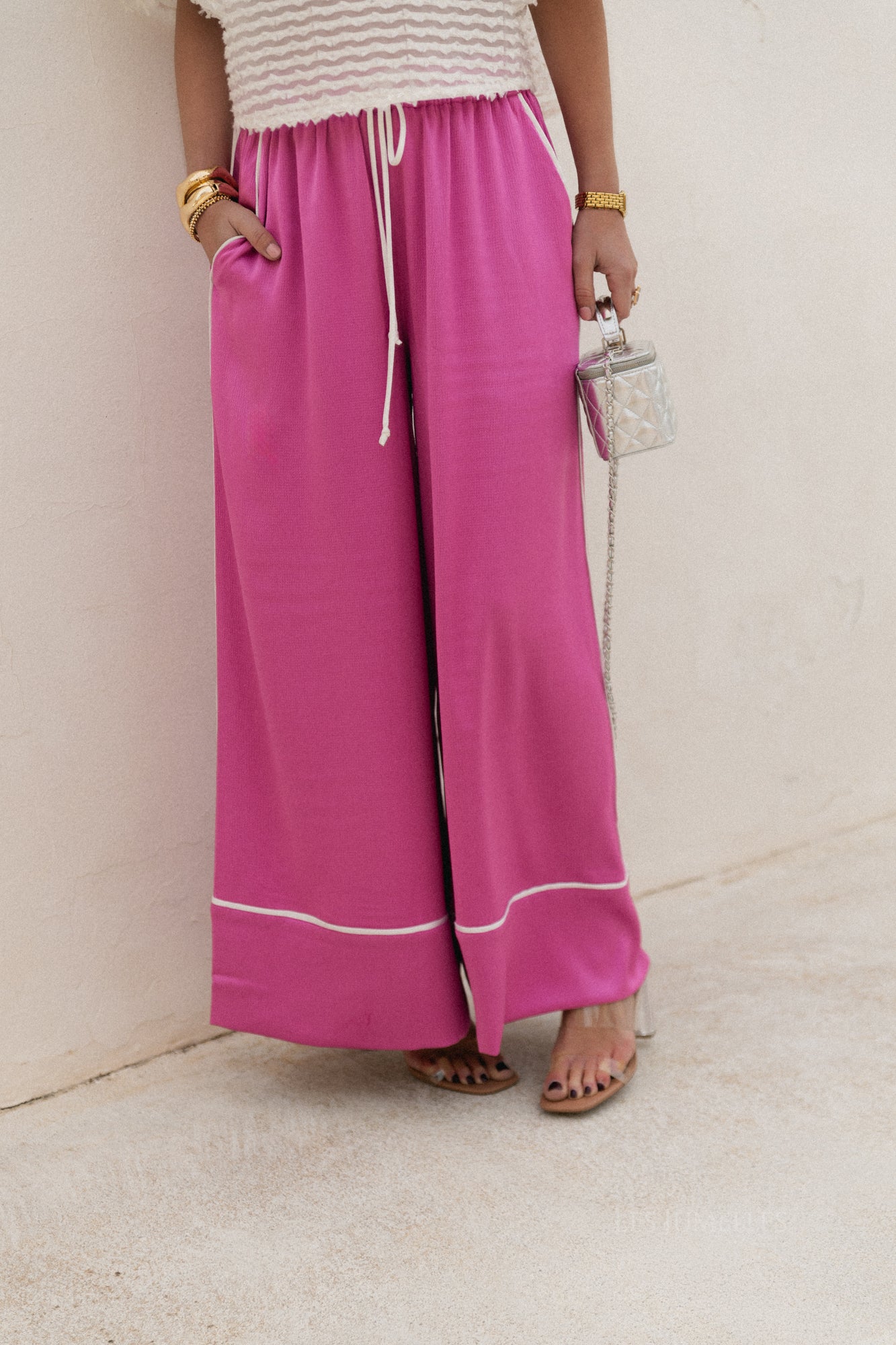 Avril wide leg trousers spring crocus