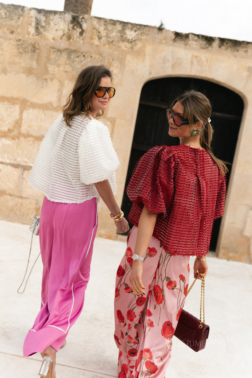 Avril wijde broek roze