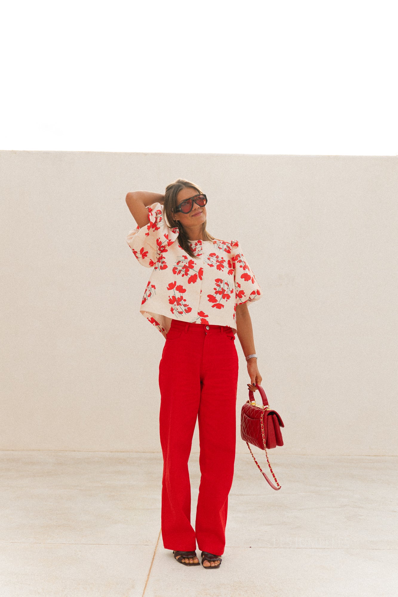 Charlotte blouse Viola print ecru