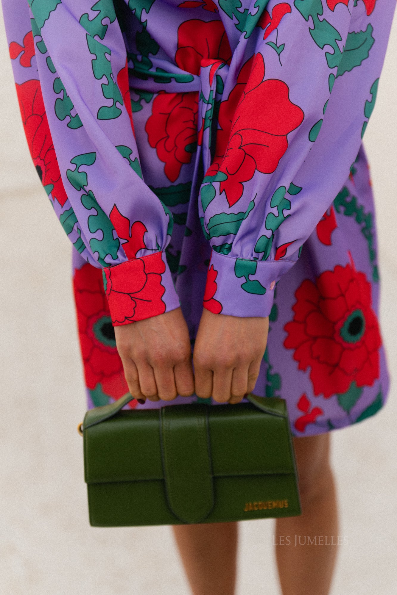 Poppy printed dress - lilac/coral