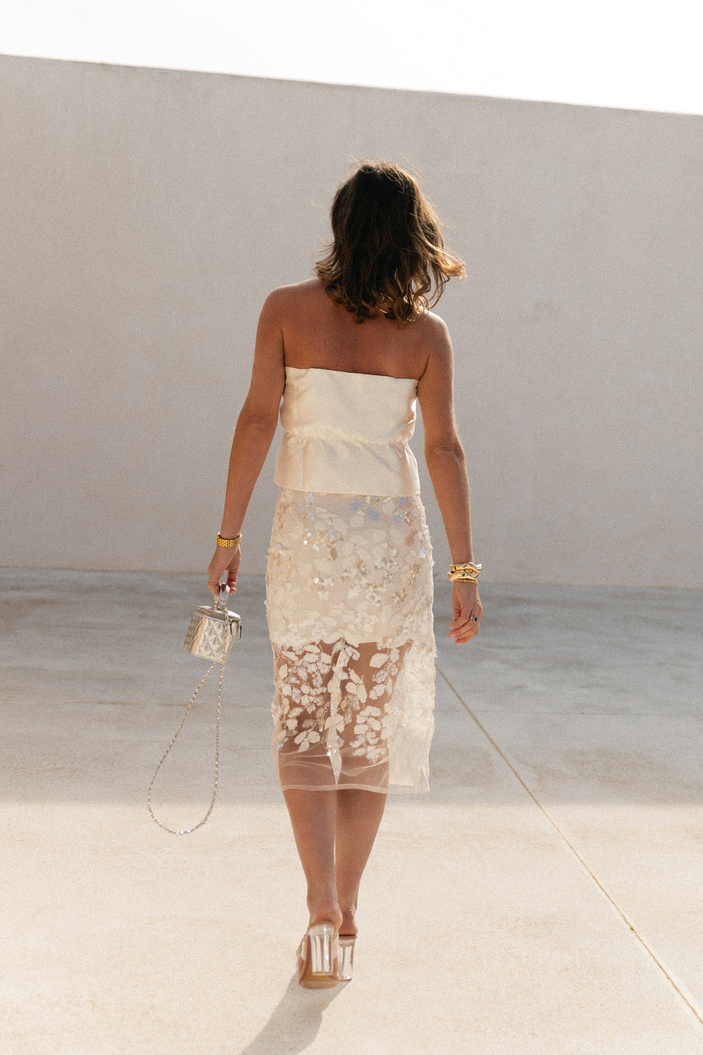 Bridget bandeau top arctic wolf