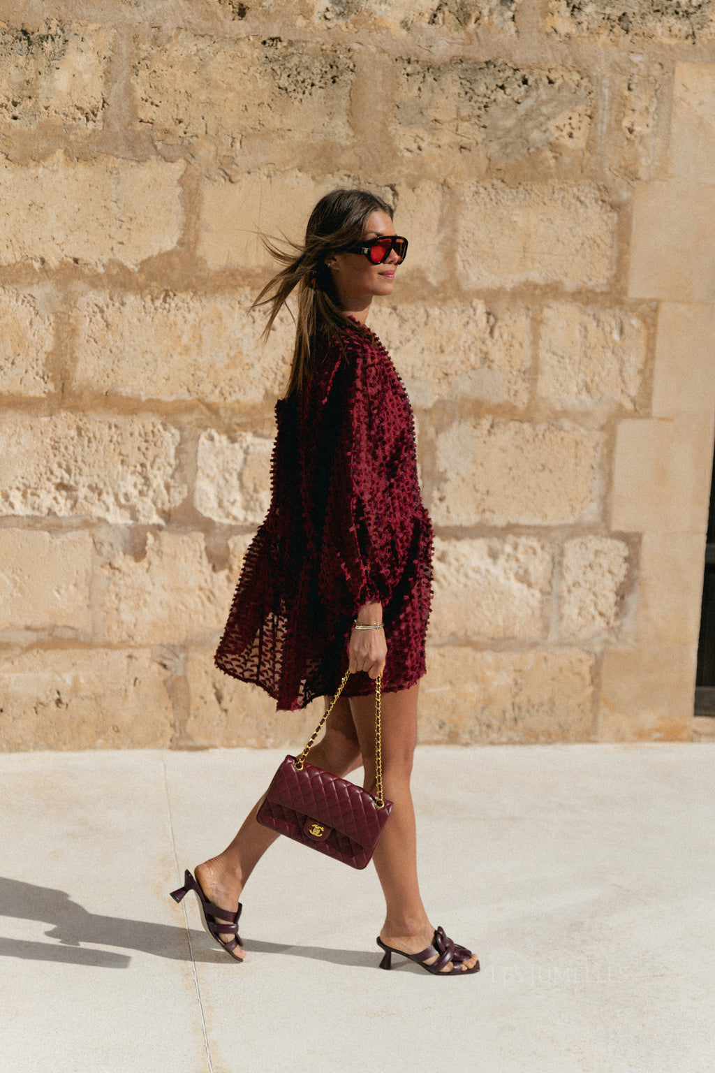 Charlie short dress burgundy