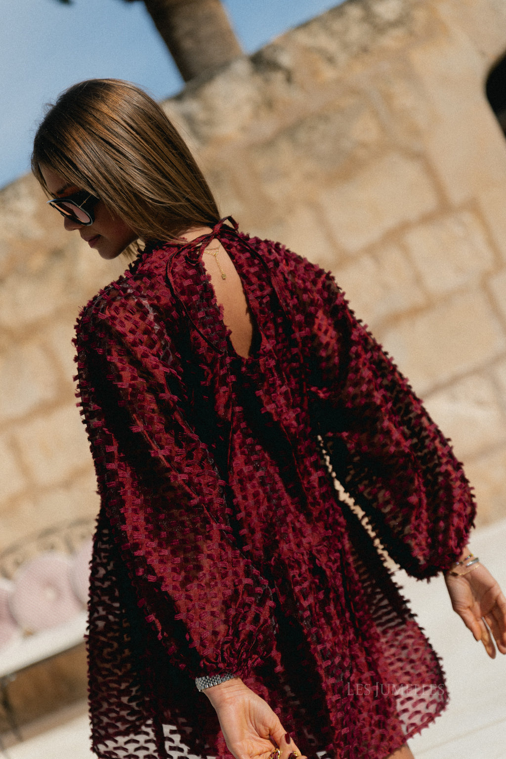 Charlie short dress burgundy