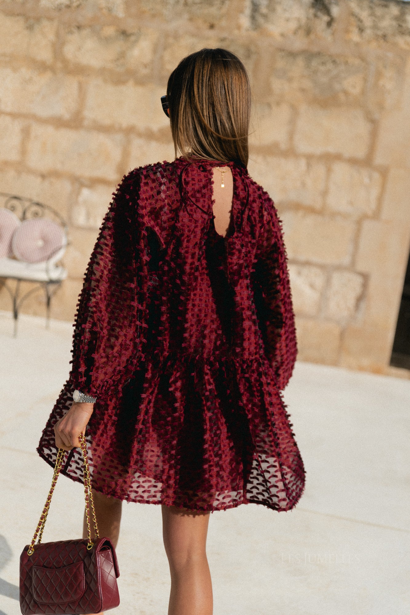 Charlie short dress burgundy