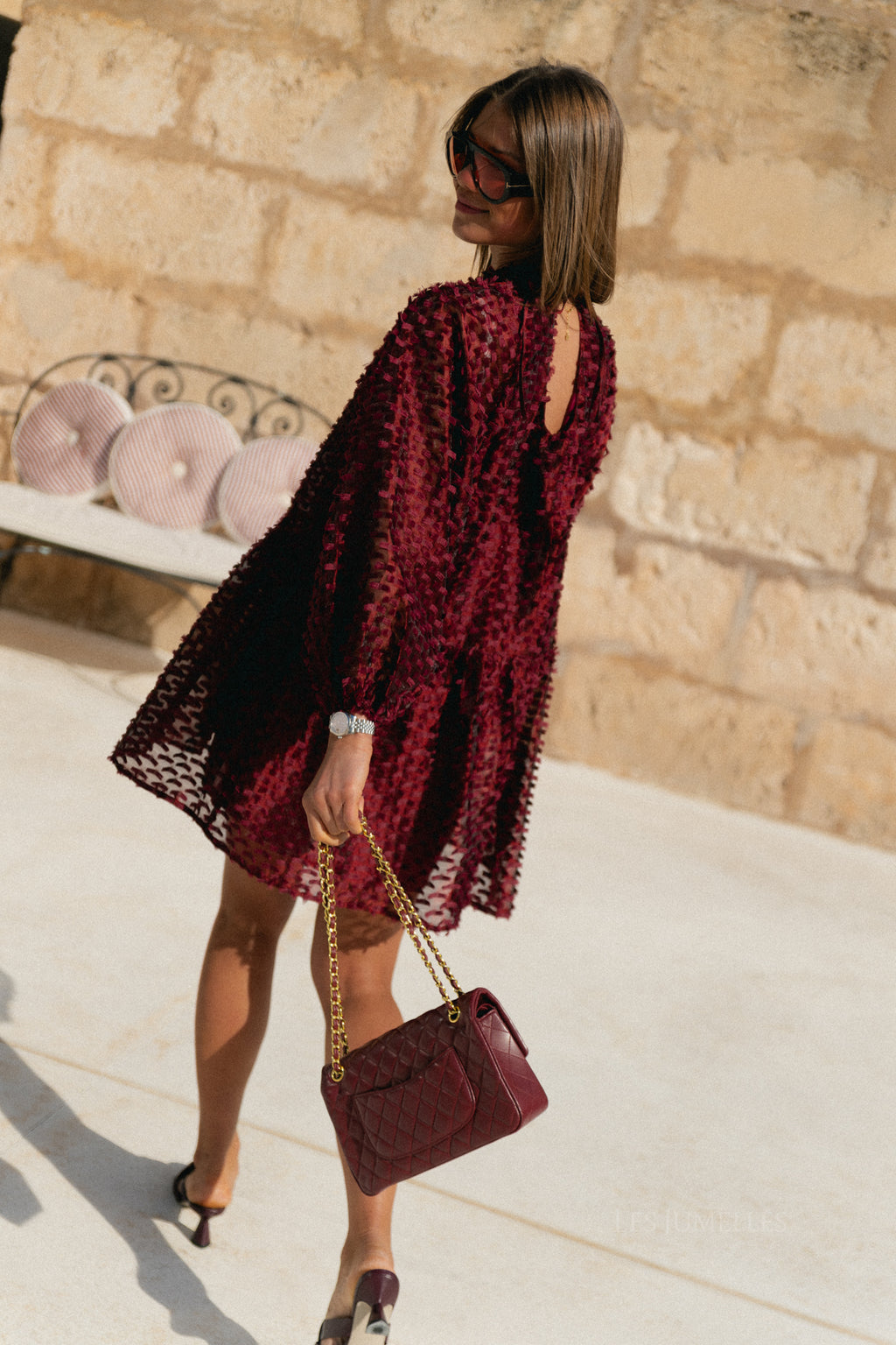Charlie short dress burgundy