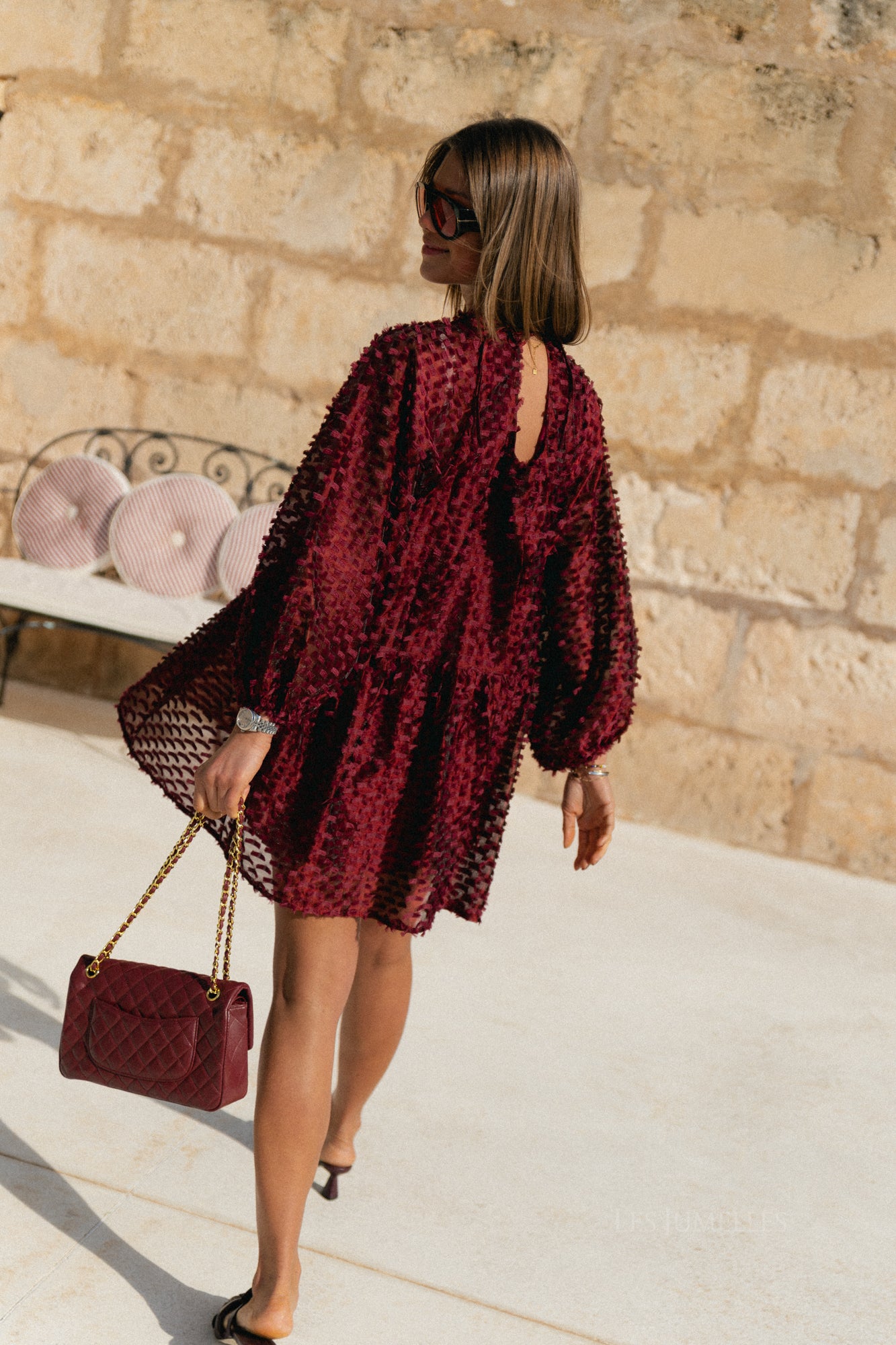 Charlie short dress burgundy