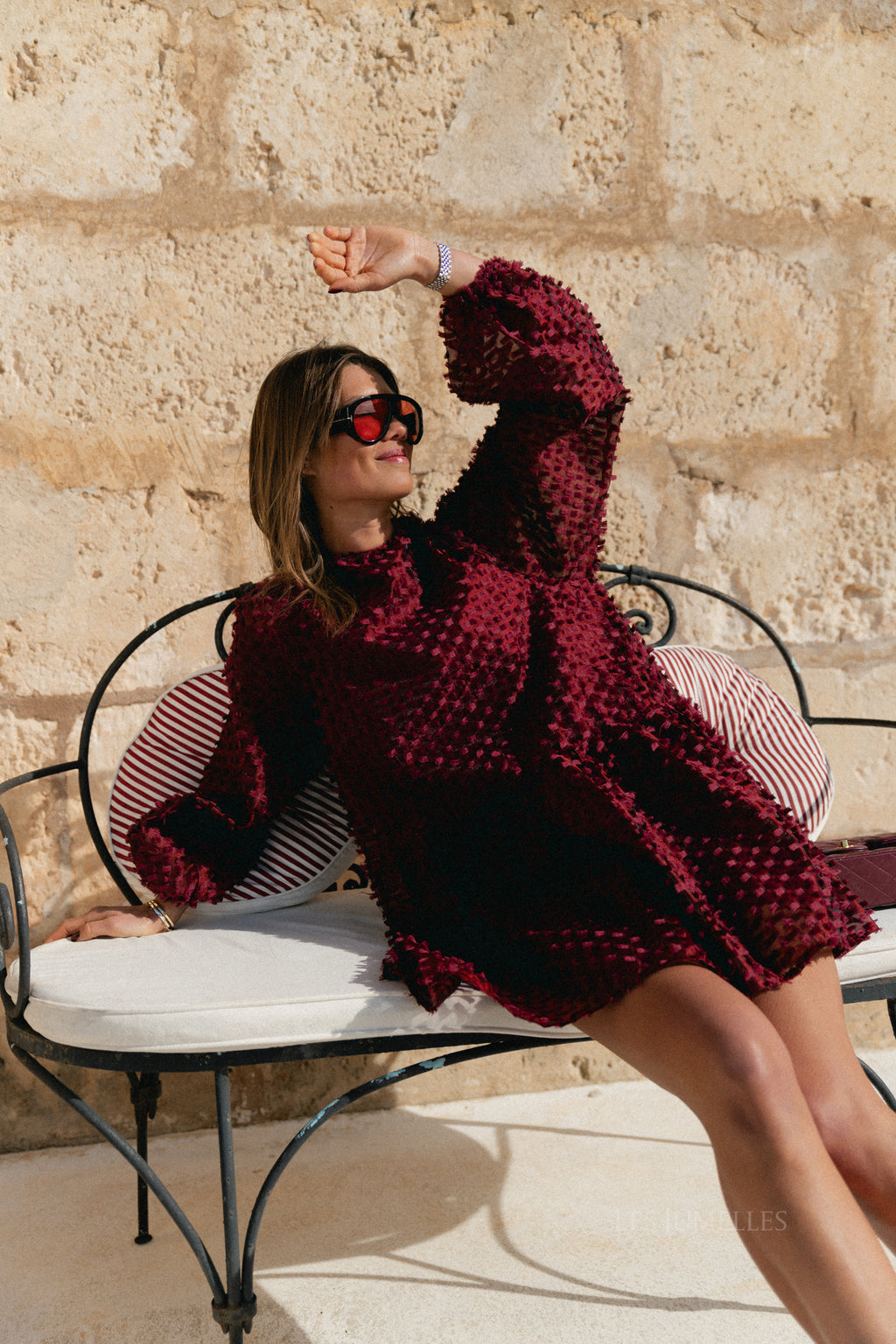 Charlie short dress burgundy