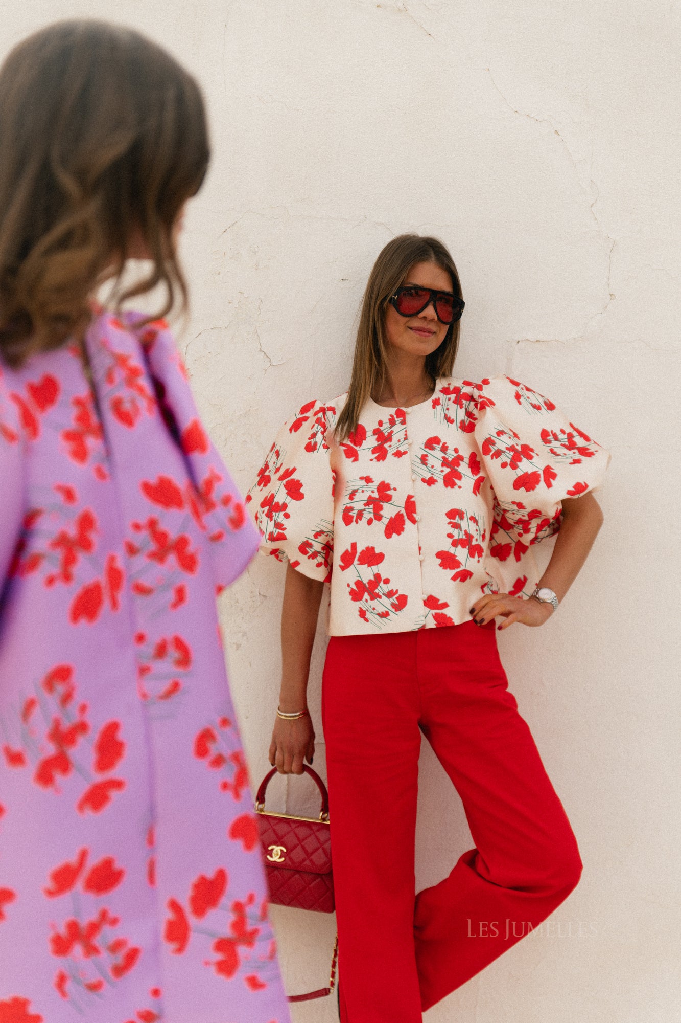 Charlotte blouse Viola print ecru