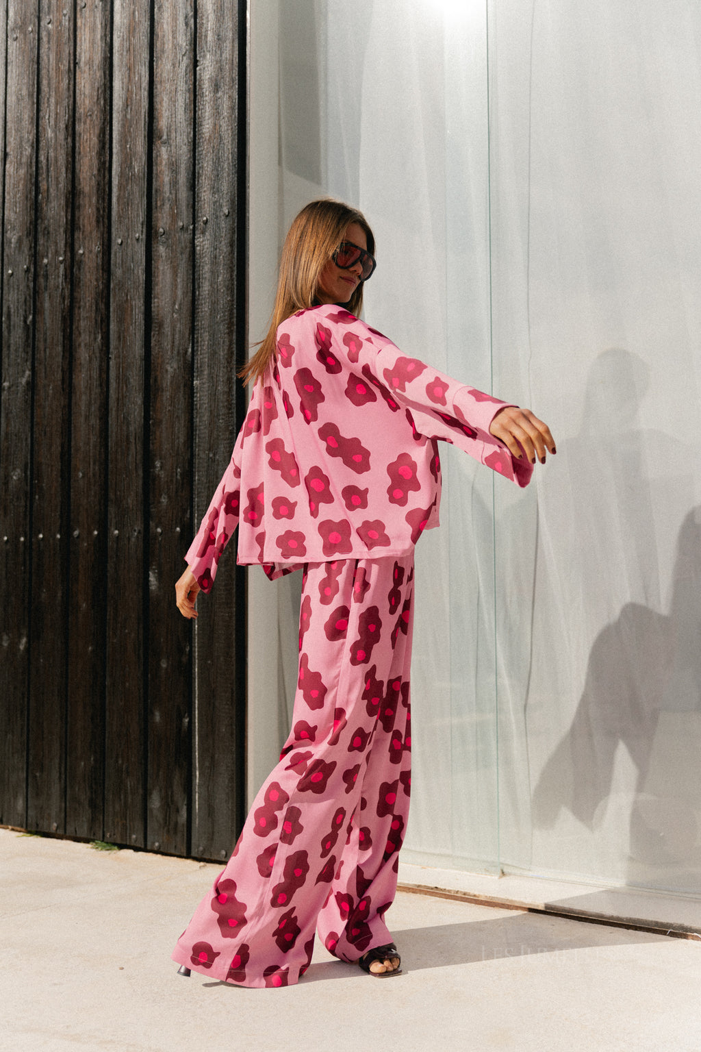 Gill printed sateen pants - baroque rose