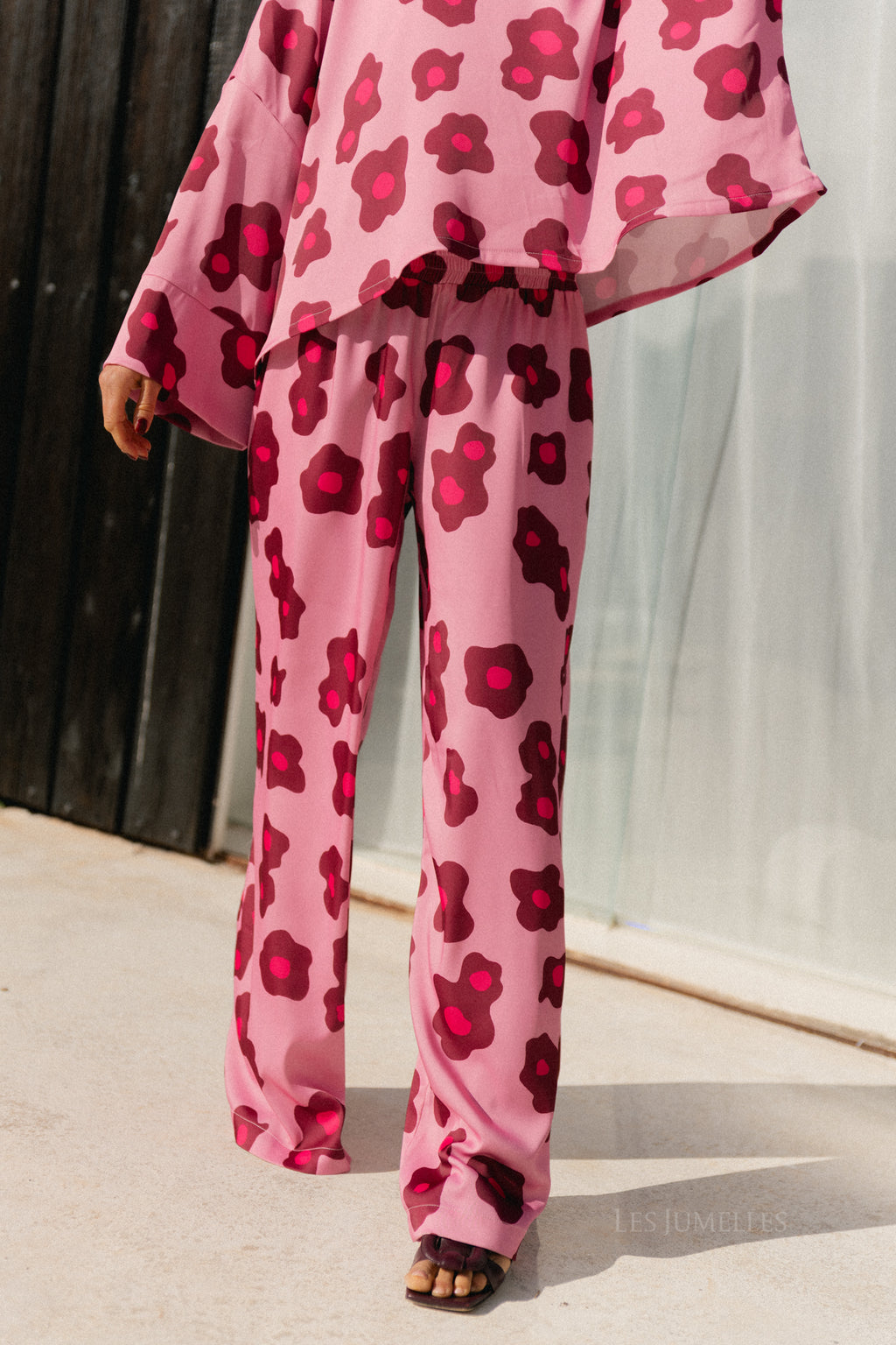 Gill printed sateen pants - baroque rose