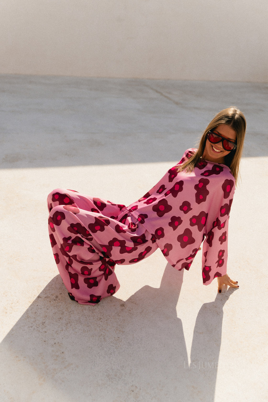 Gill printed sateen pants - baroque rose