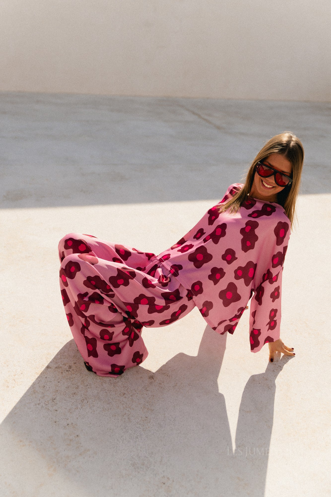 Gill printed sateen pants - baroque rose