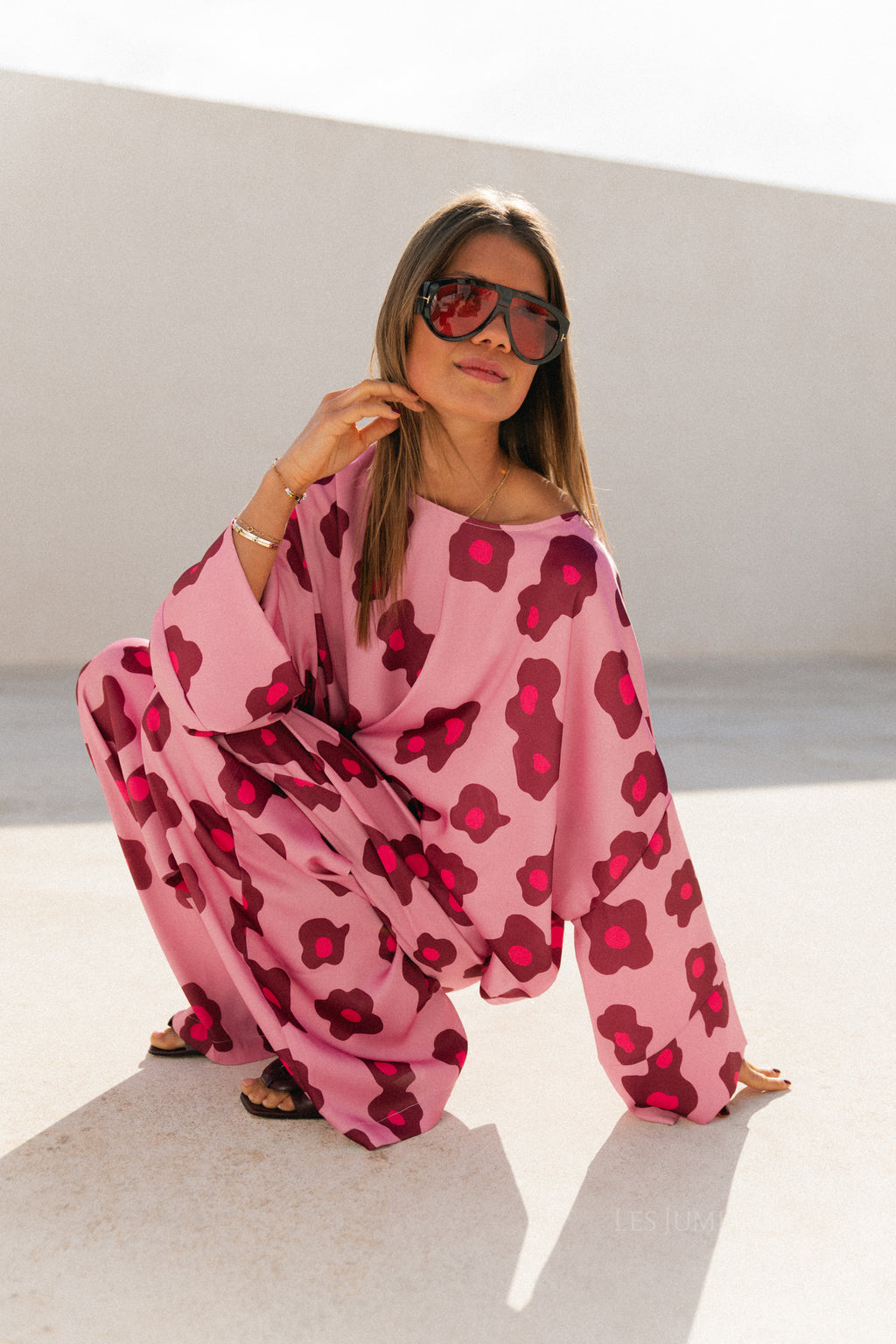 Gill printed sateen blouse - baroque rose