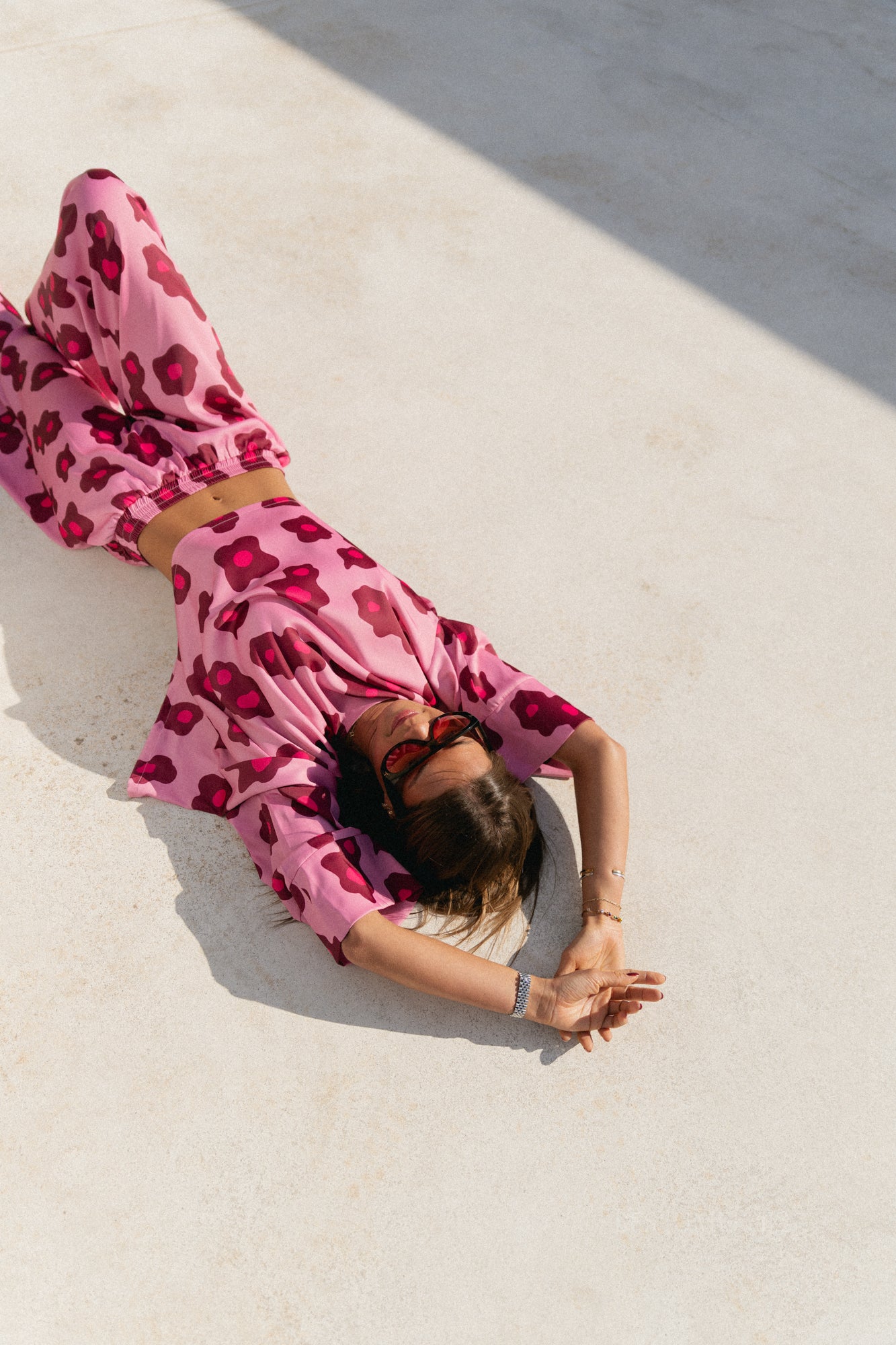 Gill printed sateen pants - baroque rose