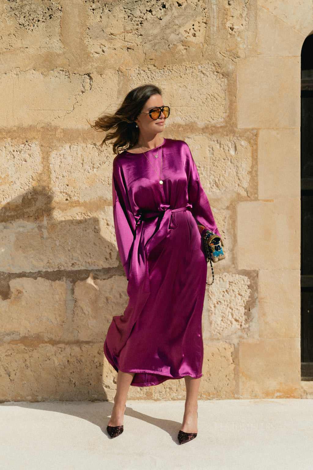 Chloe maxi dress aubergine
