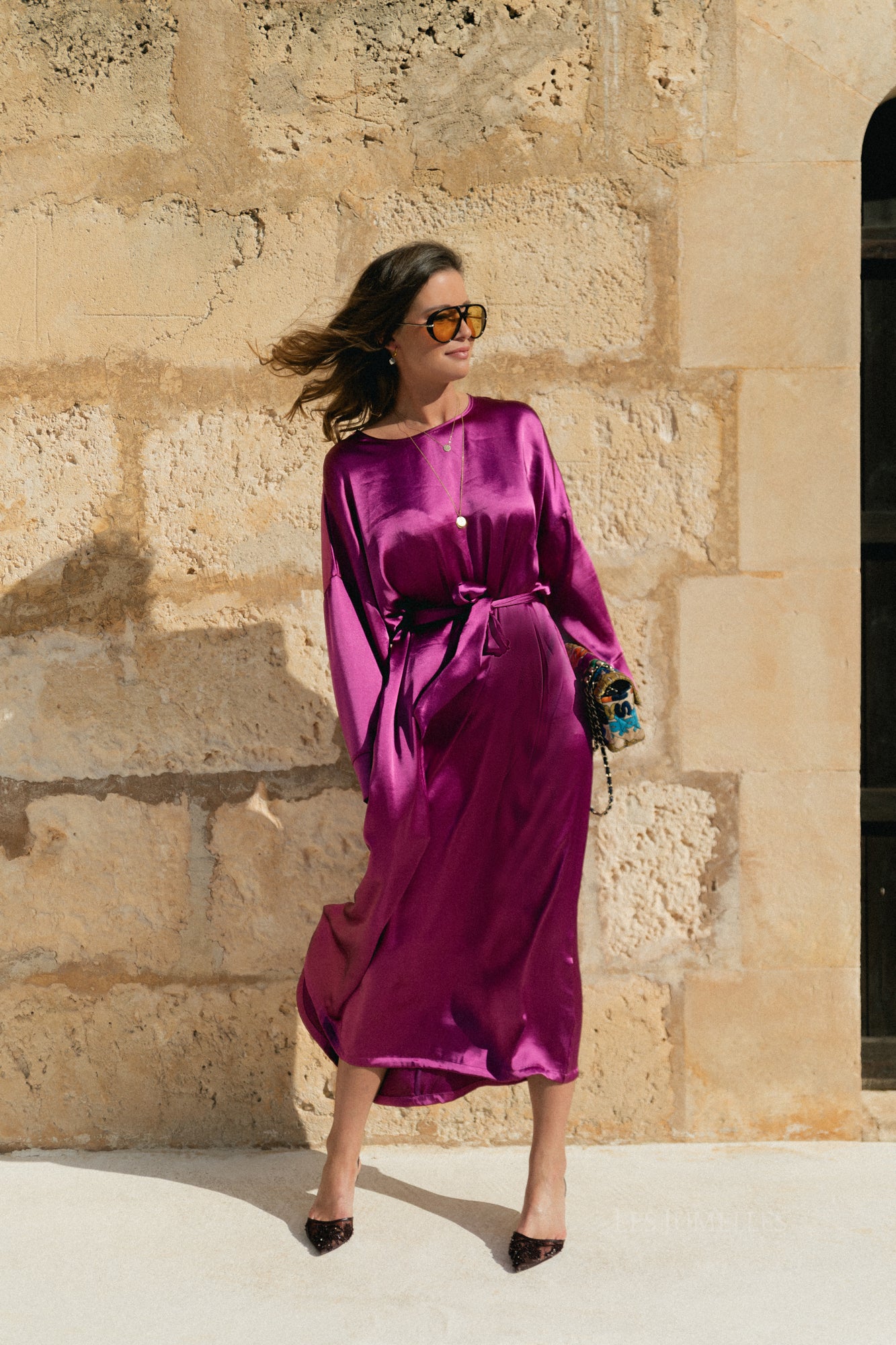 Chloe maxi dress aubergine