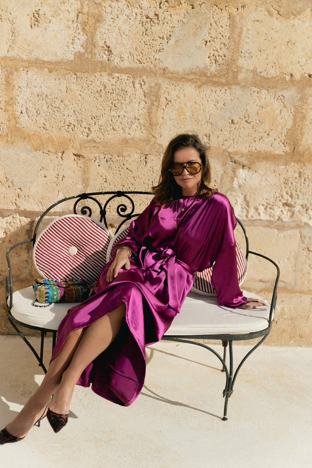 Chloe maxi dress aubergine