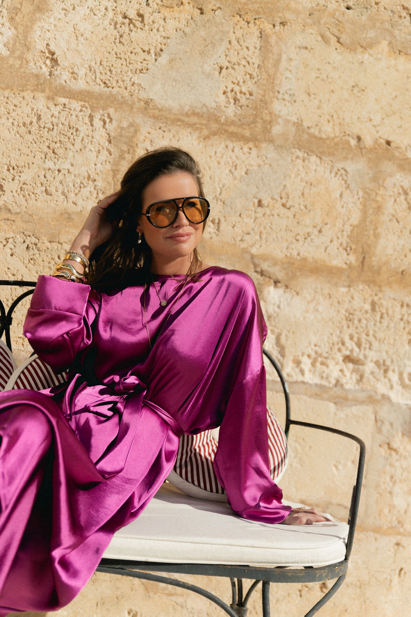 Chloe maxi dress aubergine