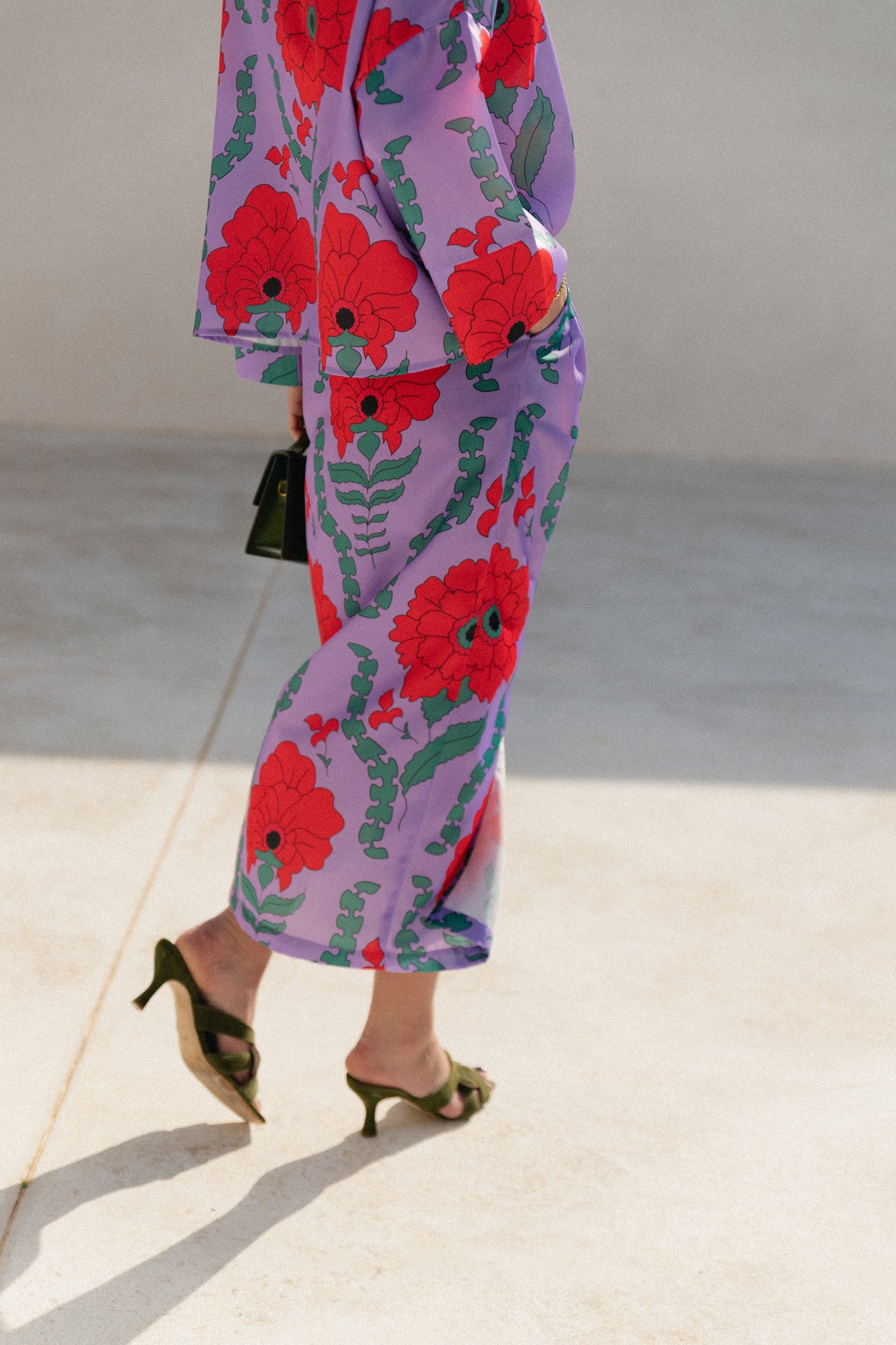 Lilly printed skirt - lilac/coral