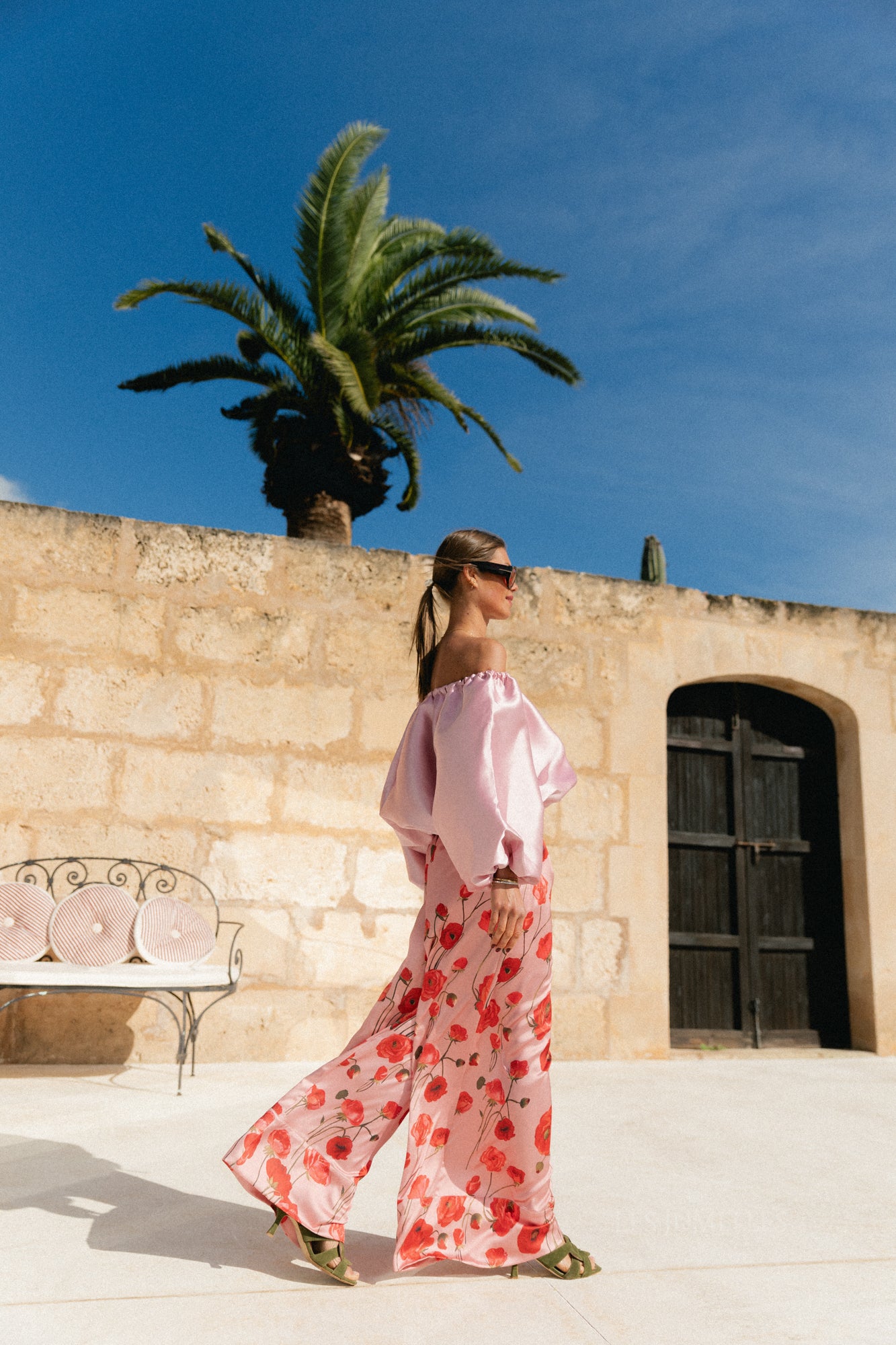 Aya off shoulder blouse mauvewood