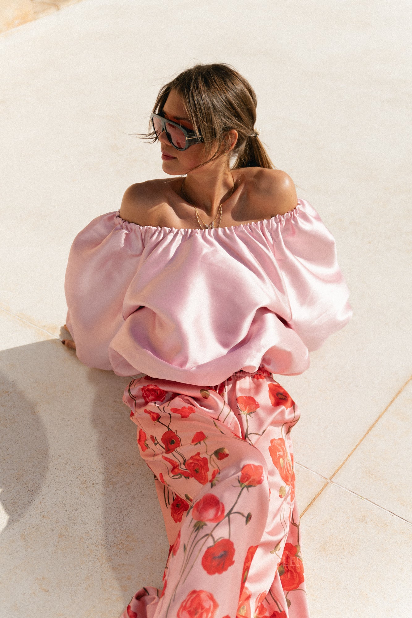 Aya off shoulder blouse mauvewood