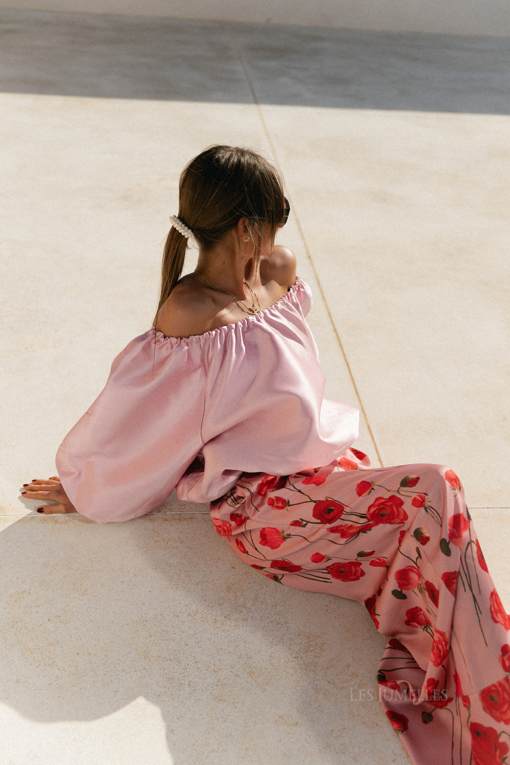 Aya off shoulder blouse mauvewood