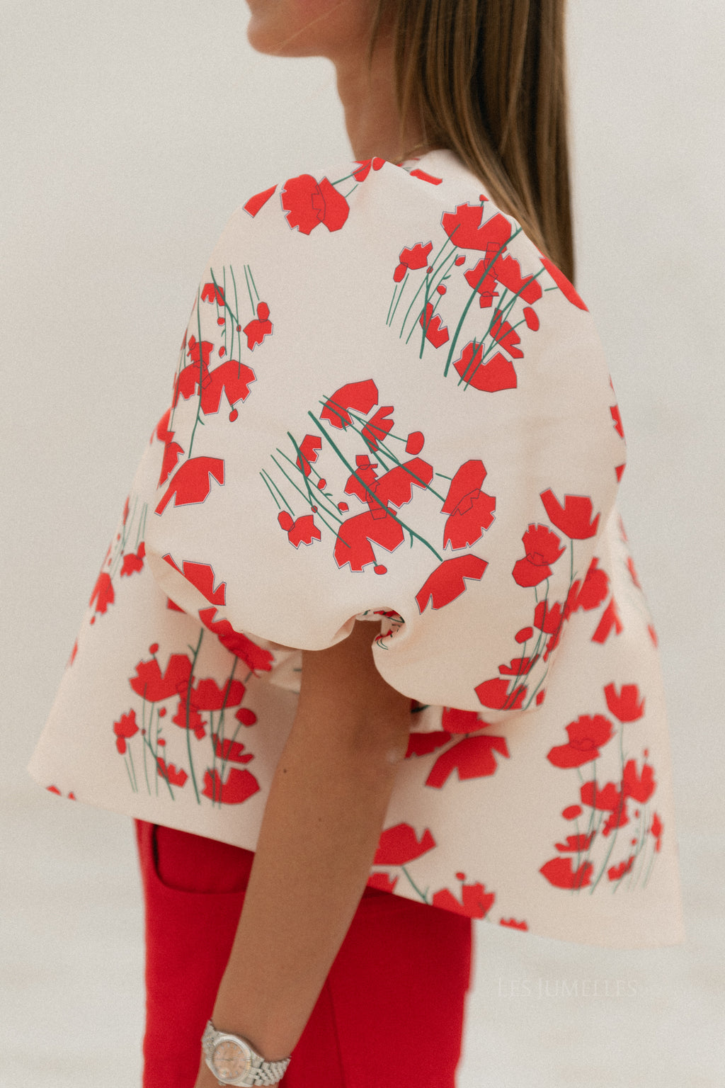 Charlotte blouse Viola print ecru