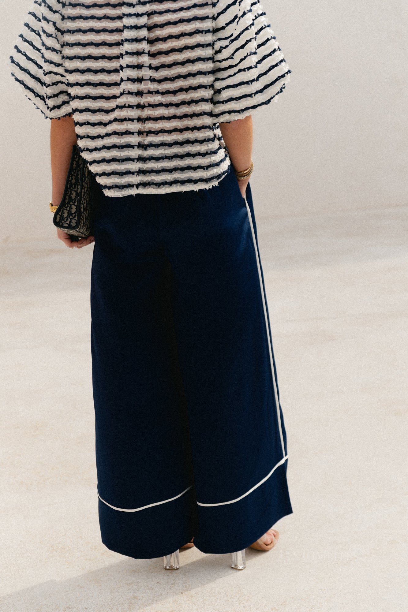 Pantalon large Avril bleu marine