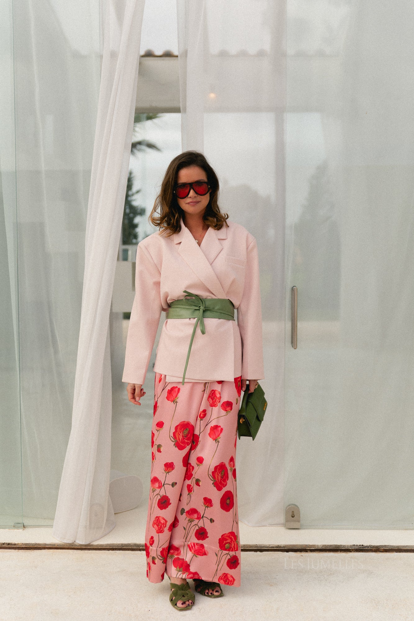 Chloe oversized blazer pearl blush