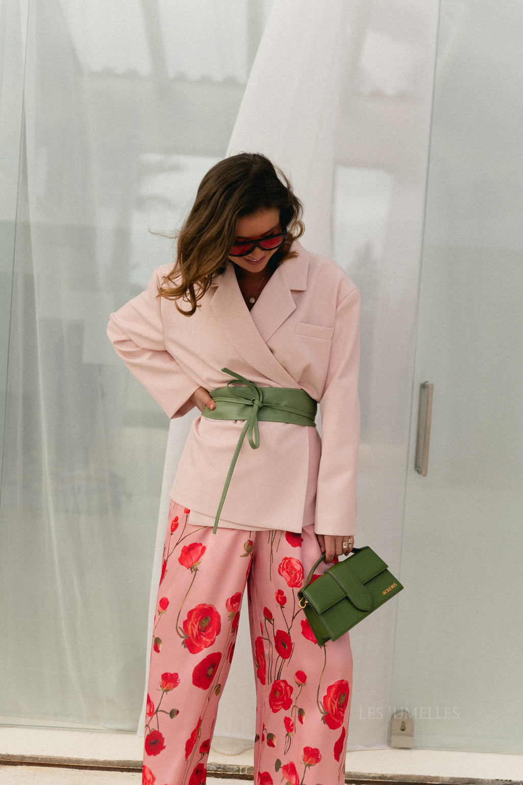 Chloe oversized blazer pearl blush