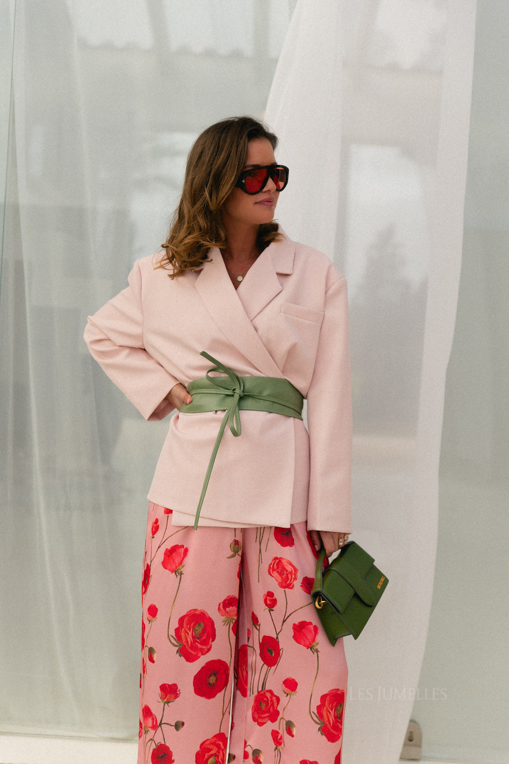 Chloe oversized blazer pearl blush