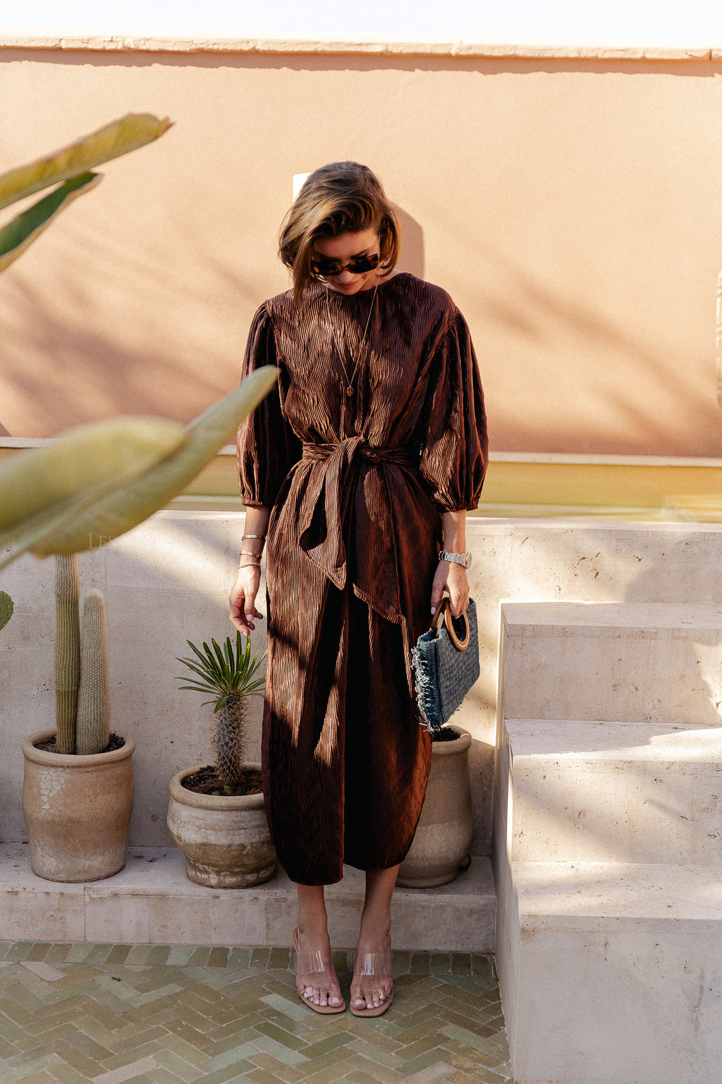 Asher long dress hot chocolate