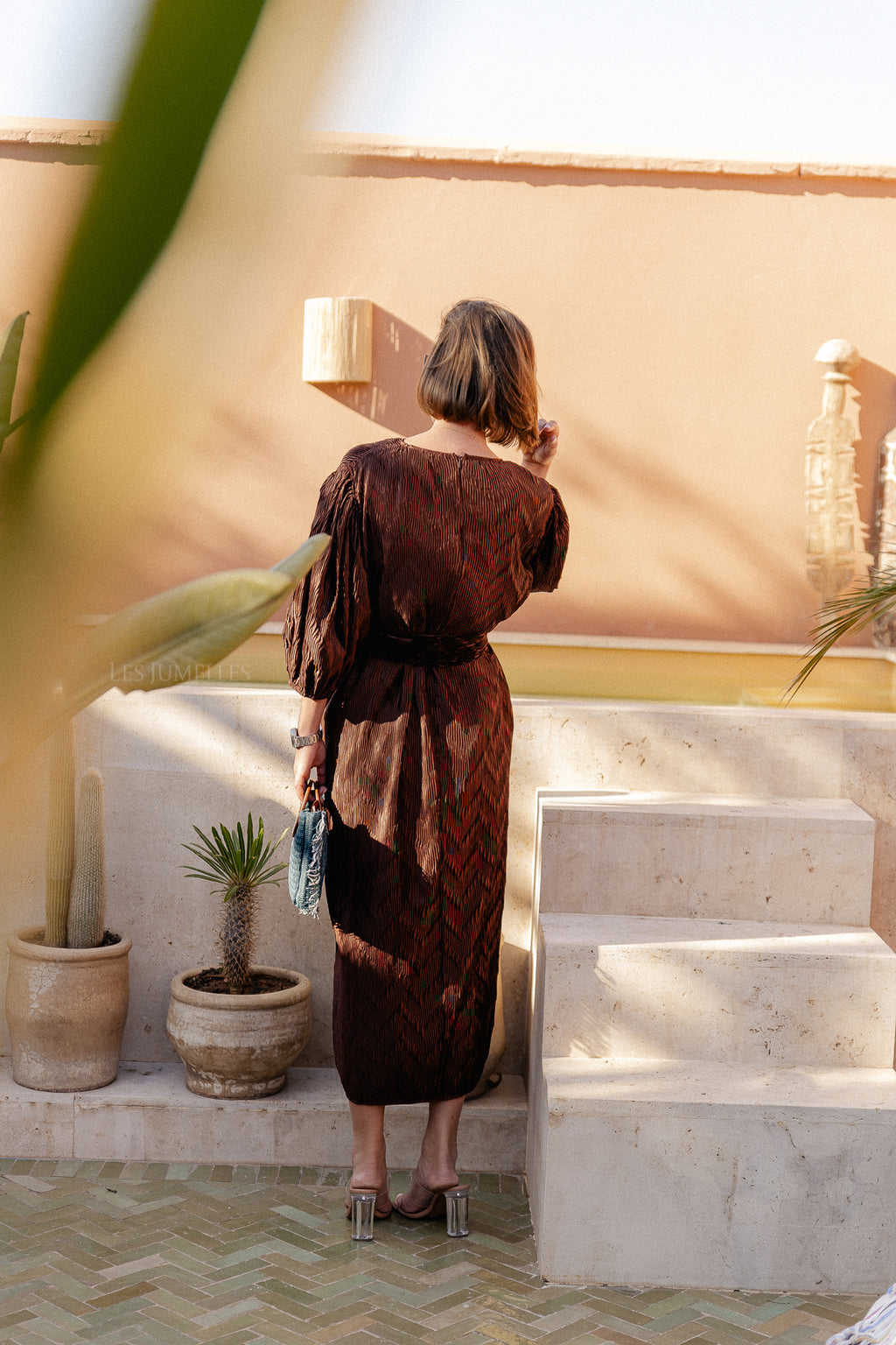 Asher long dress hot chocolate