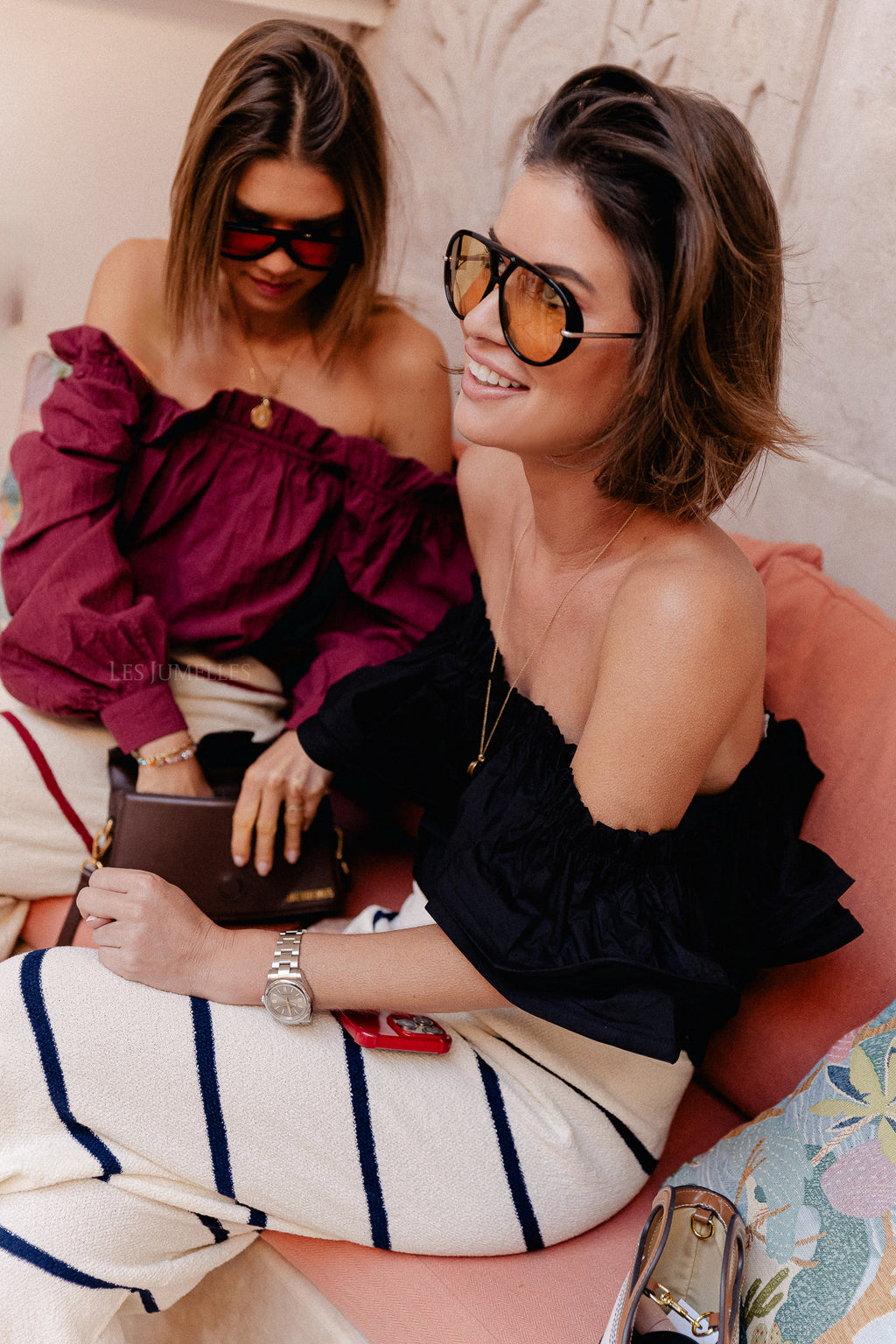 Rhea one shoulder top black