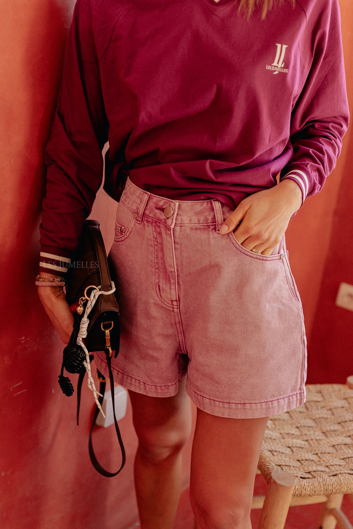 Kylian denim short rose