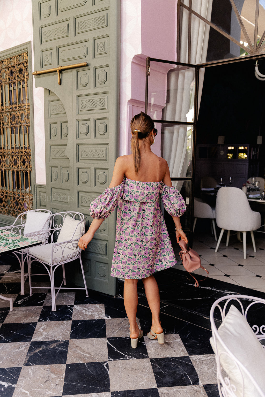 Maddie short printed dress multicolor