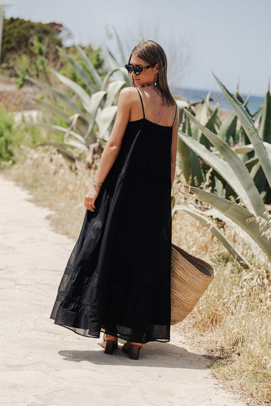 SLFCosima Knöchelriemenkleid schwarz