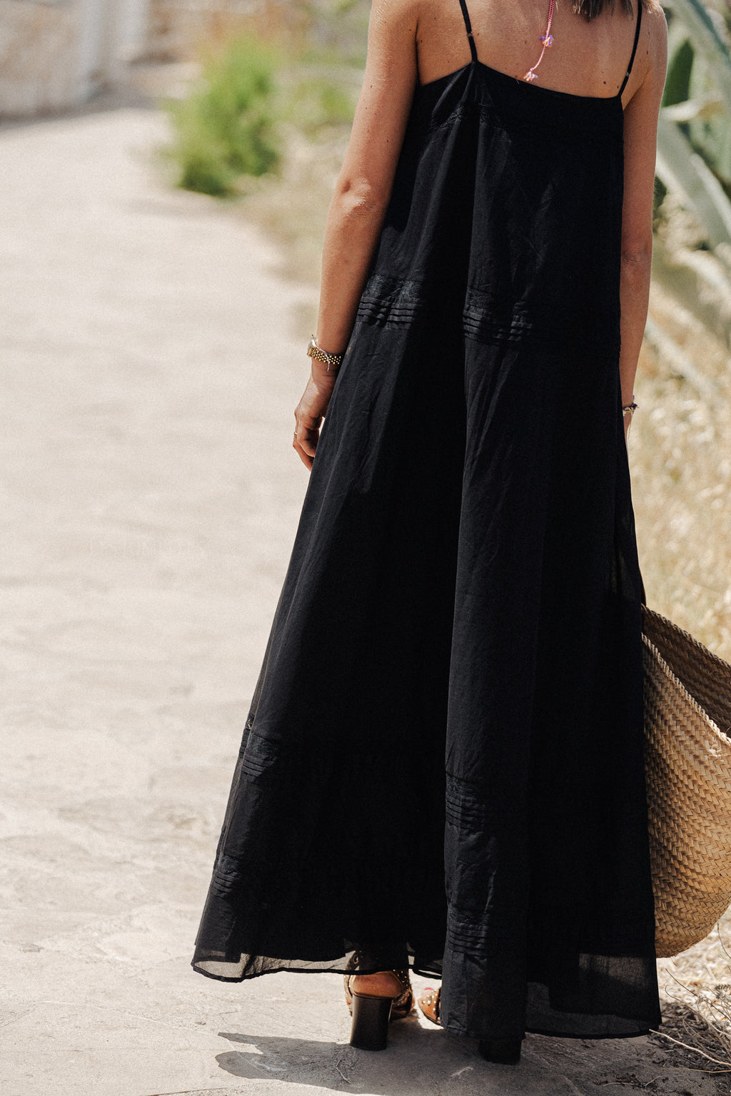 SLFCosima Knöchelriemenkleid schwarz
