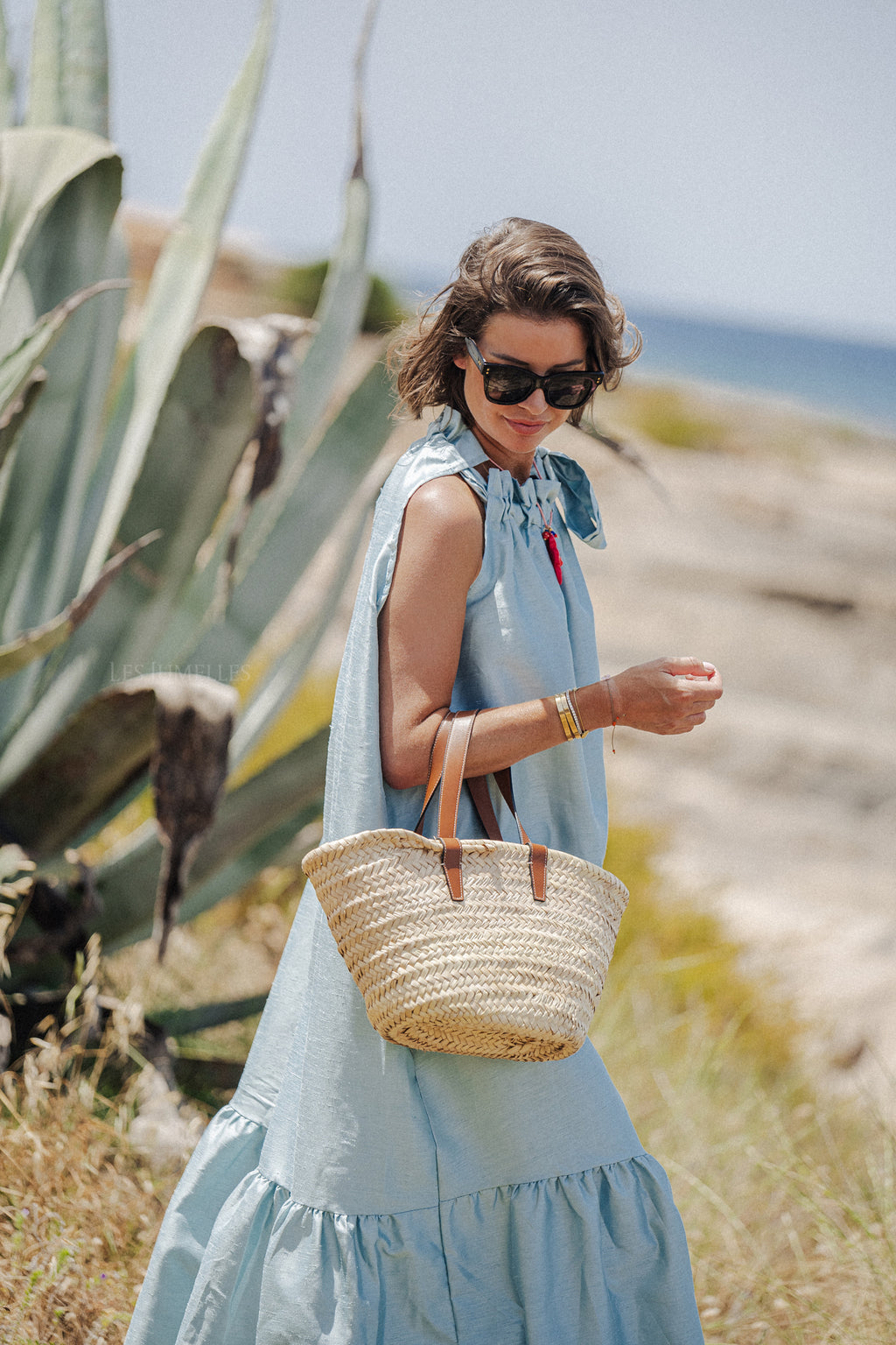 Ella Halterneck Maxikleid in Hellblau
