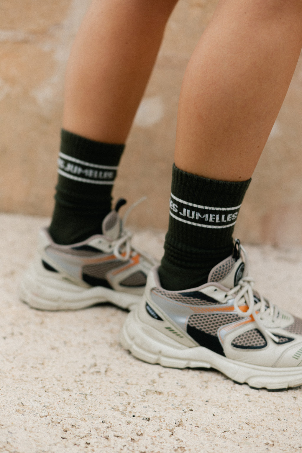 Fille à papa socks khaki/ecru