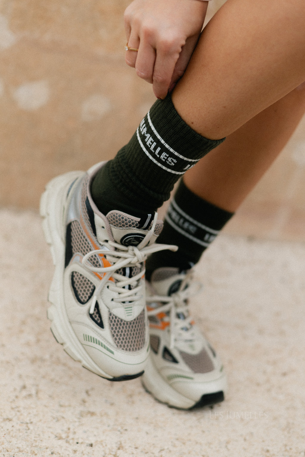 Fille à papa socks khaki/ecru