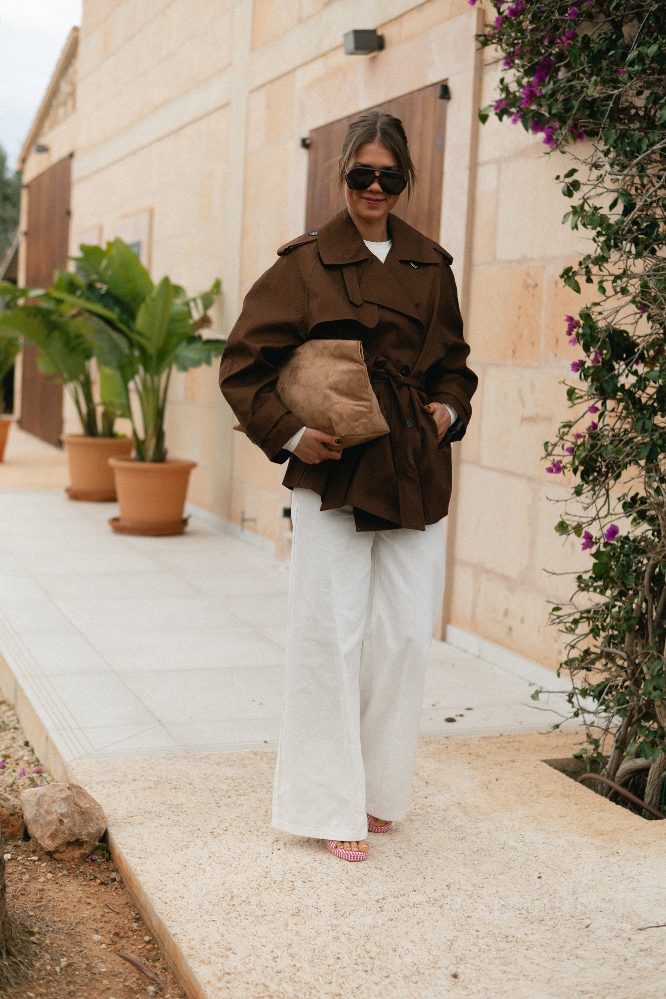 Micheline jacket seal brown