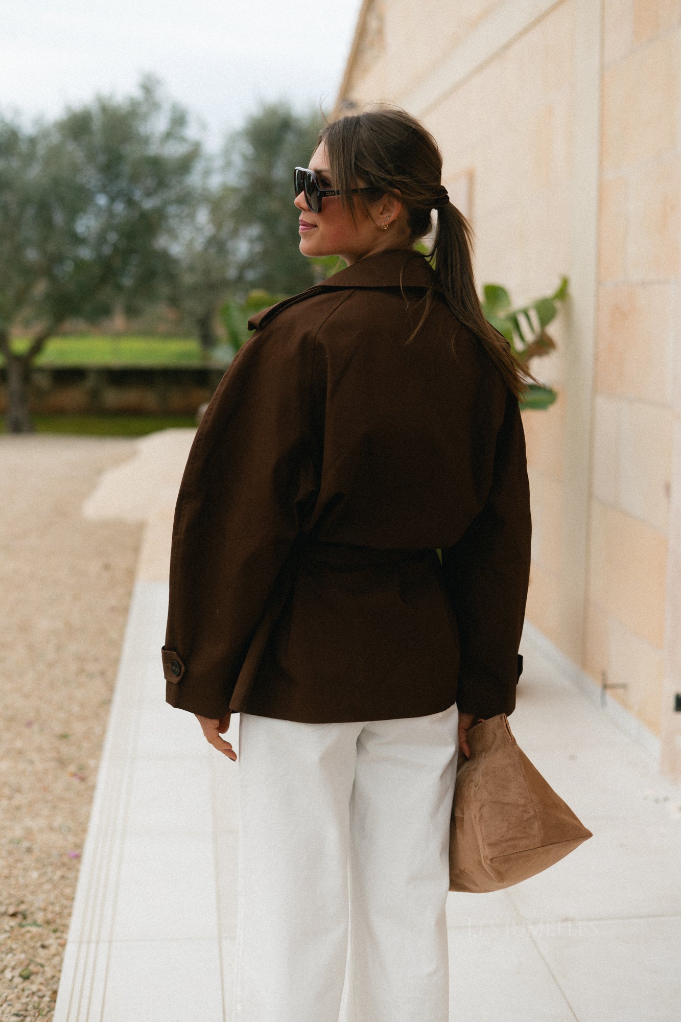 Micheline jacket seal brown