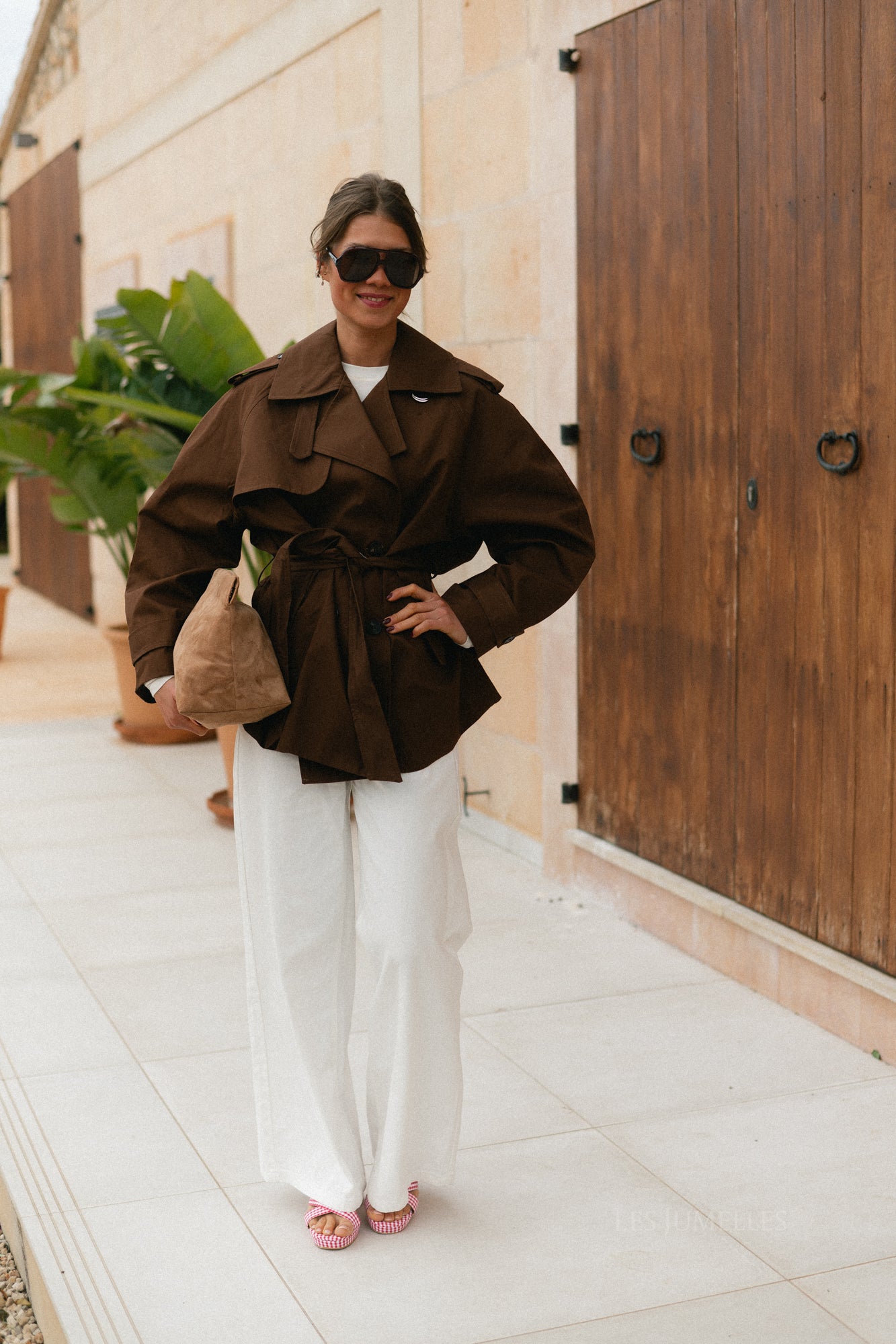 Micheline jacket seal brown